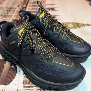 Hoka Speegoat 4 GTX Waterproof Trail Running Shoes Black #FE1221A Men's Size 11